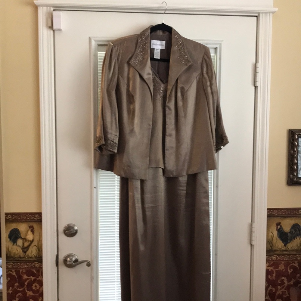 David’s Bridal formal dress and jacket.